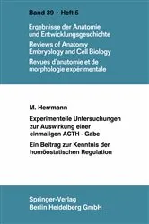 Book cover of Experimentelle Untersuchungen zur Auswirkung einer einmaligen ACTH-Gabe by M. Hermann