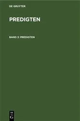 Book cover of F. Schleiermacher: Predigten. Band 3 by F. Schleiermacher