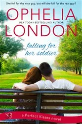 Book cover of Falling for Her Soldier by Ophelia London