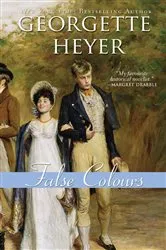 Book cover of False Colours by Georgette Heyer