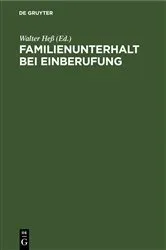 Book cover of Familienunterhalt bei Einberufung (2nd ed.) by Unknown