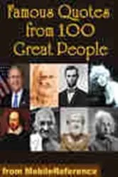 Book cover of Famous Quotes from 100 Great People by Unknown