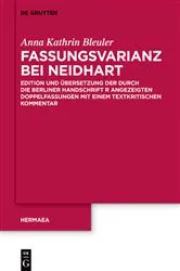 Book cover of Fassungsvarianz bei Neidhart by Anna Kathrin Bleuler