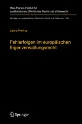Book cover of Fehlerfolgen im europäischen Eigenverwaltungsrecht by Laura Hering