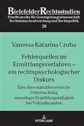 Book cover of Fehlerquellen im Ermittlungsverfahren – ein rechtspsychologischer Diskurs by Stephan Barton