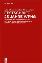 Book cover of Festschrift 25 Jahre WpHG by Lars Klöhn