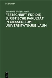 Book cover of Festschrift für die Juristische Fakultät in Gießen zum Universitäts-Jubiläum by Reinhard Frank