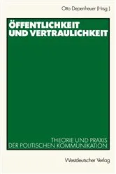 Book cover of Öffentlichkeit und Vertraulichkeit by Otto Depenheuer