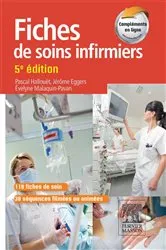 Book cover of Fiches de soins infirmiers (5th ed.) by Pascal Hallouët