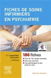 Book cover of Fiches de soins infirmiers en psychiatrie by Solange Langenfeld Serranelli
