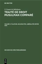 Book cover of Filiation, incapacités, libéralités entre vifs by Y. Linant de Bellefonts