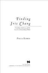 Book cover of Finding Iris Chang by Unknown