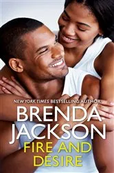 Book cover of Fire and Desire by Brenda Jackson