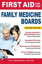 Book cover of First Aid for the Family Medicine Boards, Second Edition (2nd ed.) by Tao Le