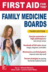 Book cover of First Aid for the Family Medicine Boards, Third Edition (3rd ed.) by Tao Le