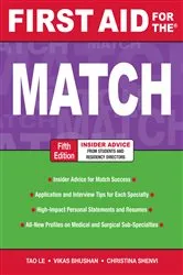 Book cover of First Aid for the Match, Fifth Edition (5th ed.) by Tao Le