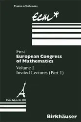 Book cover of First European Congress of Mathematics by Anthony Joseph