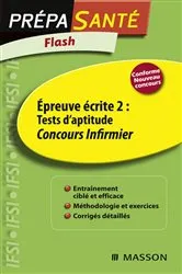 Book cover of Flash Épreuve écrite 2 : Tests d'aptitude Concours Infirmier (5th ed.) by Marie-Françoise Baranes