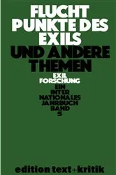 Book cover of Fluchtpunkte des Exils und andere Themen by Thomas Koebner