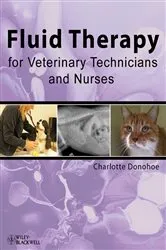 Book cover of Fluid Therapy for Veterinary Technicians and Nurses by Charlotte Donohoe