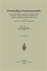 Book cover of Fünfstellige Funktionentafeln by Keiichi Hayashi