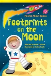 Book cover of Footprints on the Moon by Mark Carthew