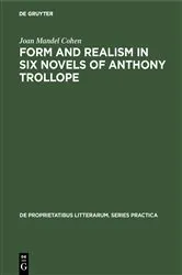Book cover of Form and realism in six novels of Anthony Trollope by Unknown