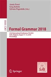 Book cover of Formal Grammar 2018 by Annie Foret