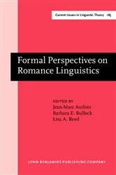 Book cover of Formal Perspectives on Romance Linguistics by Jean-Marc Authier