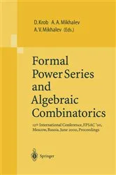 Book cover of Formal Power Series and Algebraic Combinatorics by Unknown