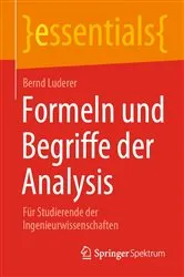 Book cover of Formeln und Begriffe der Analysis by Bernd Luderer