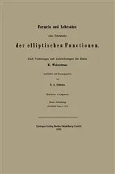 Book cover of Formeln und Lehrsätze zum Gebrauche der elliptischen Functionen (2nd ed.) by Hermann Amandus Schwarz