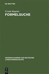 Book cover of Formelsuche by Ursula Regener
