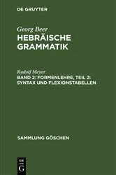 Book cover of Formenlehre, Teil 2: Syntax und Flexionstabellen (2nd ed.) by Rudolf Meyer