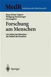 Book cover of Forschung am Menschen by Hans-Dieter Lippert