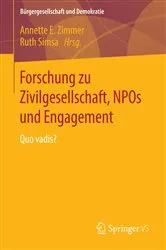 Book cover of Forschung zu Zivilgesellschaft, NPOs und Engagement by Annette E. Zimmer