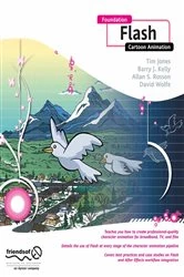 Book cover of Foundation Flash Cartoon Animation by Barry Kelly