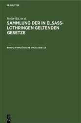 Book cover of Französische Einzelgesetze by Unknown