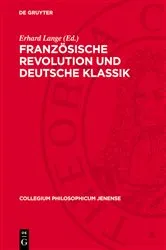 Book cover of Französische Revolution und deutsche Klassik by Erhard Lange