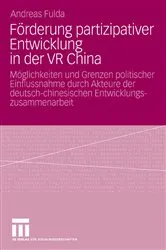 Book cover of Förderung partizipativer Entwicklung in der VR China by Andreas Fulda