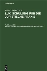 Book cover of Freiwillige Gerichtsbarkeit und Notariat (6th ed.) by Paul Jensen