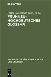 Book cover of Frühneuhochdeutsches Glossar (7th ed.) by Unknown