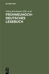 Book cover of Frühneuhochdeutsches Lesebuch by Oskar Reichmann