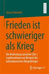 Book cover of Frieden ist schwieriger als Krieg by Josua Schneider