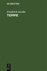 Book cover of Friedrich Jacobs: Tempe. Teil 2 by Friedrich Jacobs