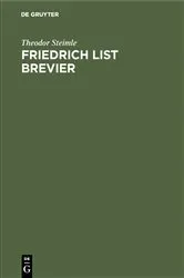 Book cover of Friedrich List Brevier by Theodor Steimle