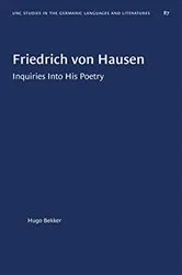 Book cover of Friedrich von Hausen by Hugo Bekker