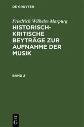 Book cover of Friedrich Wilhelm Marpurg: Historisch-kritische Beyträge zur Aufnahme der Musik. Band 2 by Friedrich Wilhelm Marpurg