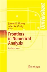 Book cover of Frontiers of Numerical Analysis by James Blowey