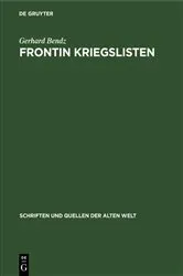 Book cover of Frontin Kriegslisten by Gerhard Bendz